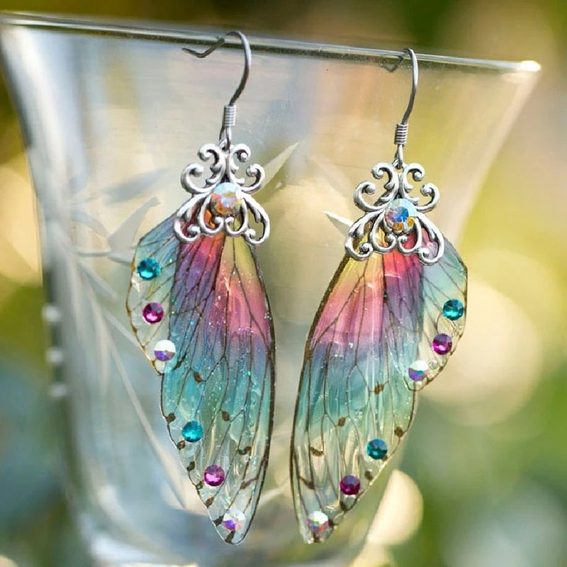 MINAR Handmade Wing Drop Earrings