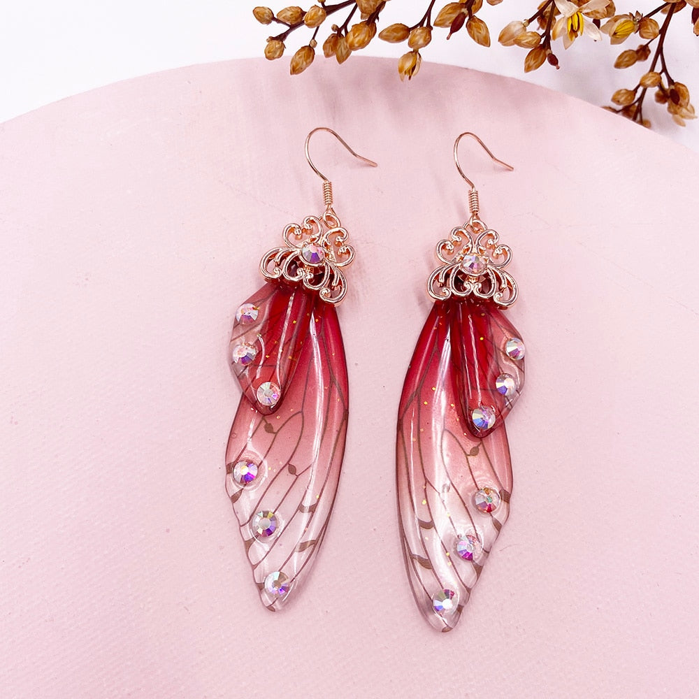 MINAR Handmade Wing Drop Earrings