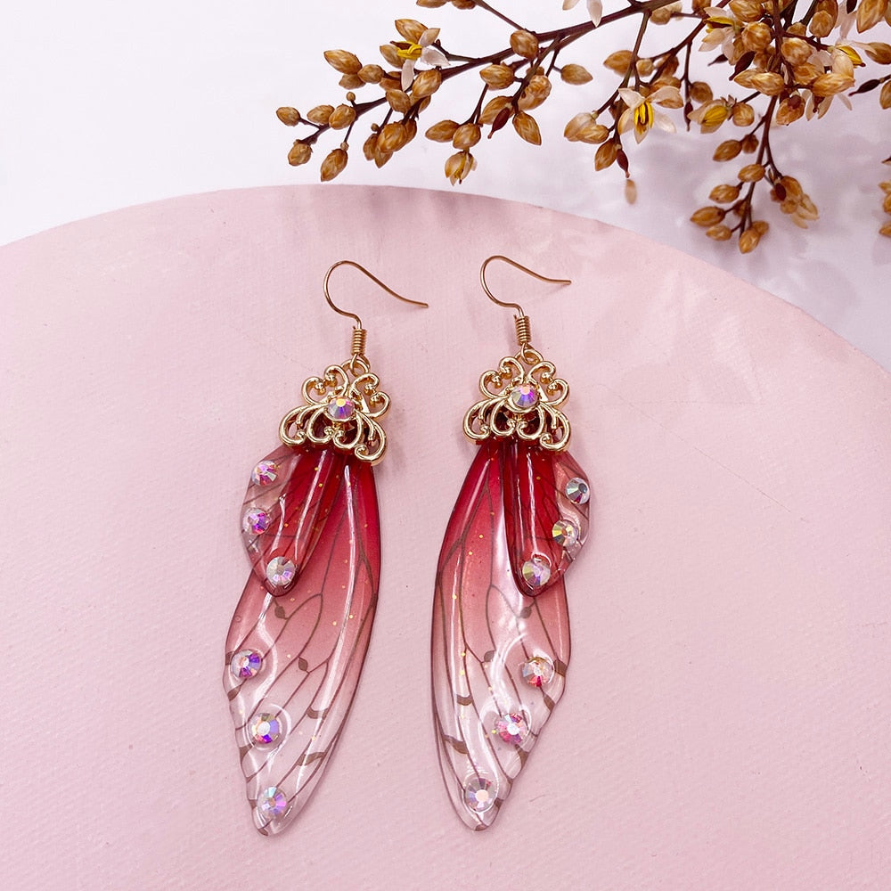 MINAR Handmade Wing Drop Earrings