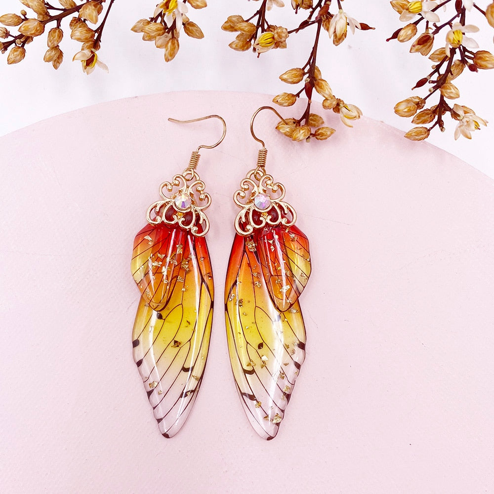 MINAR Handmade Wing Drop Earrings