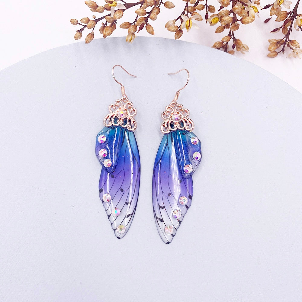 MINAR Handmade Wing Drop Earrings