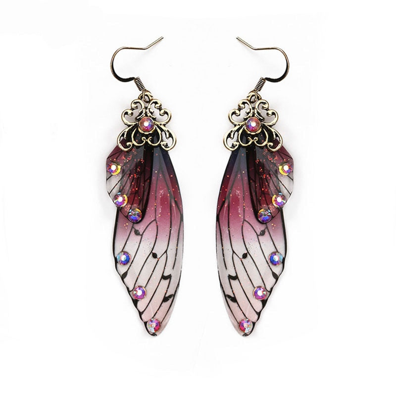 MINAR Handmade Wing Drop Earrings