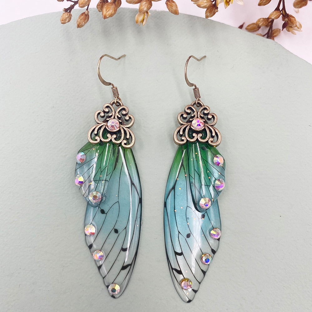 MINAR Handmade Wing Drop Earrings