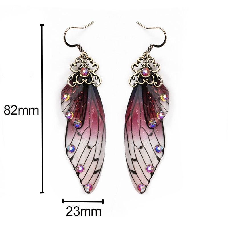 MINAR Handmade Wing Drop Earrings