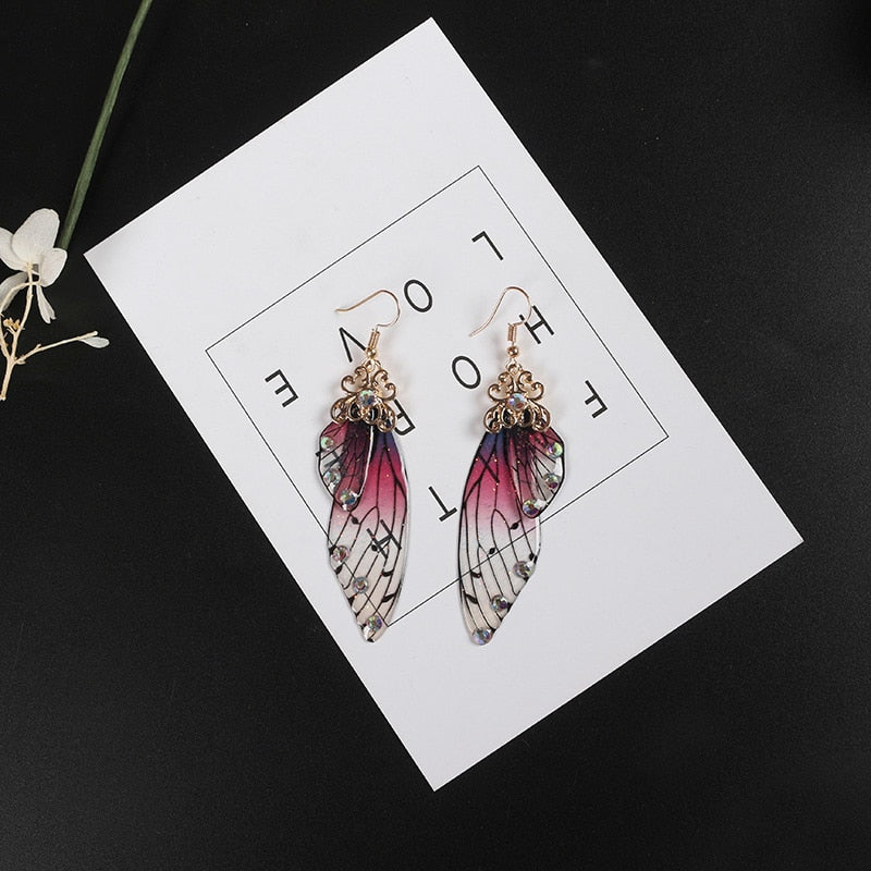 MINAR Handmade Wing Drop Earrings