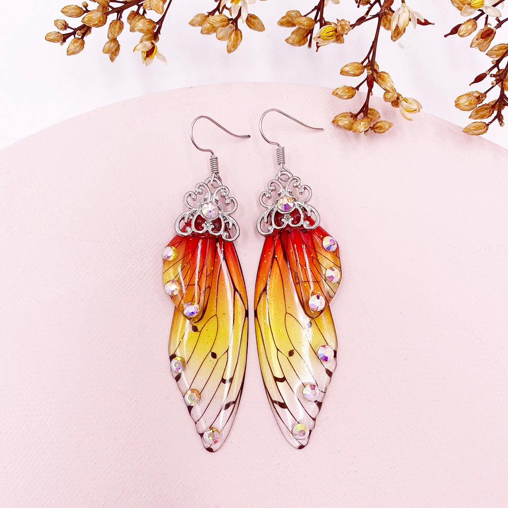 MINAR Handmade Wing Drop Earrings