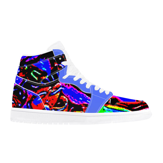 D17 High Top Synthetic Leather Sneaker Deep Floral