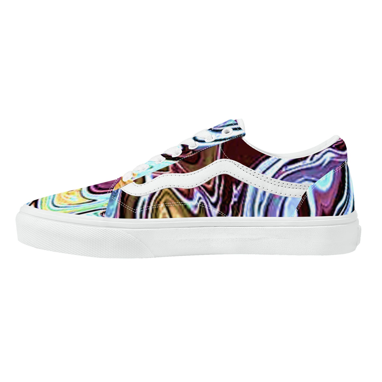 CDEJ Turquoise Marble Low Top Flat Sneaker