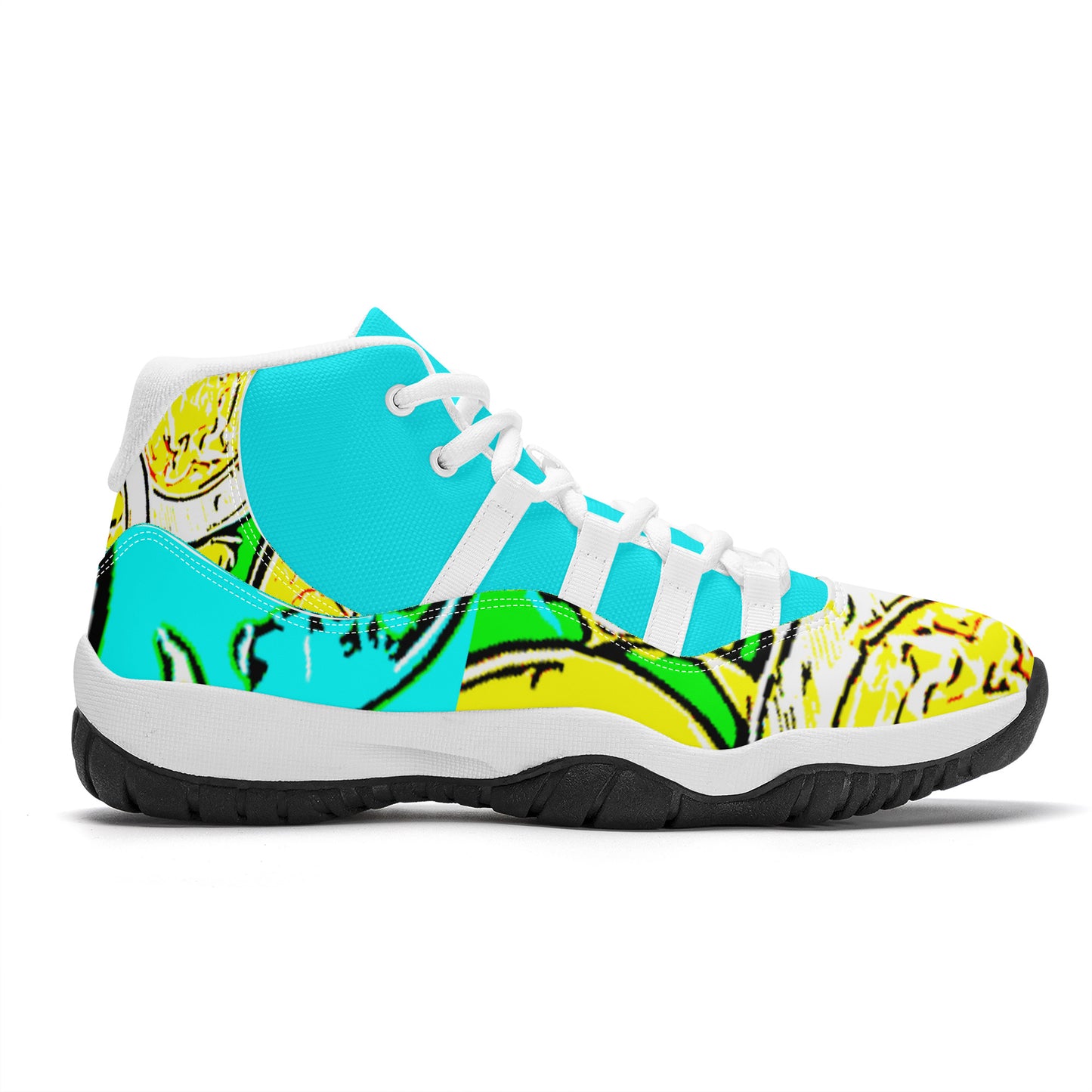 SF_S38 High Top Air Retro Sneakers - Turquoise Coin