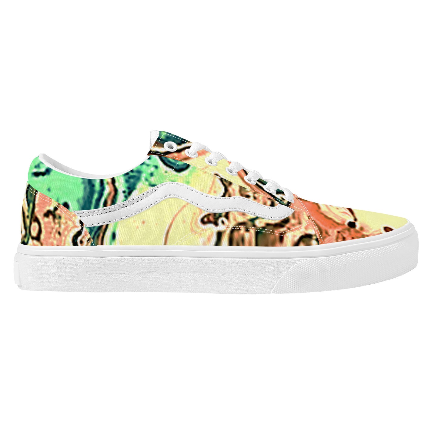 CDEJ Green Marble Low Top Flat Sneaker