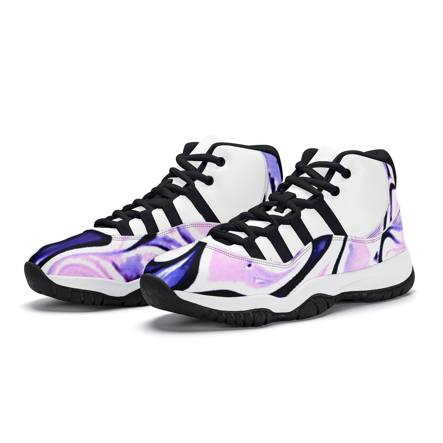 SF_S38 High Top Air Retro Sneakers - CDEJ Purple Marble