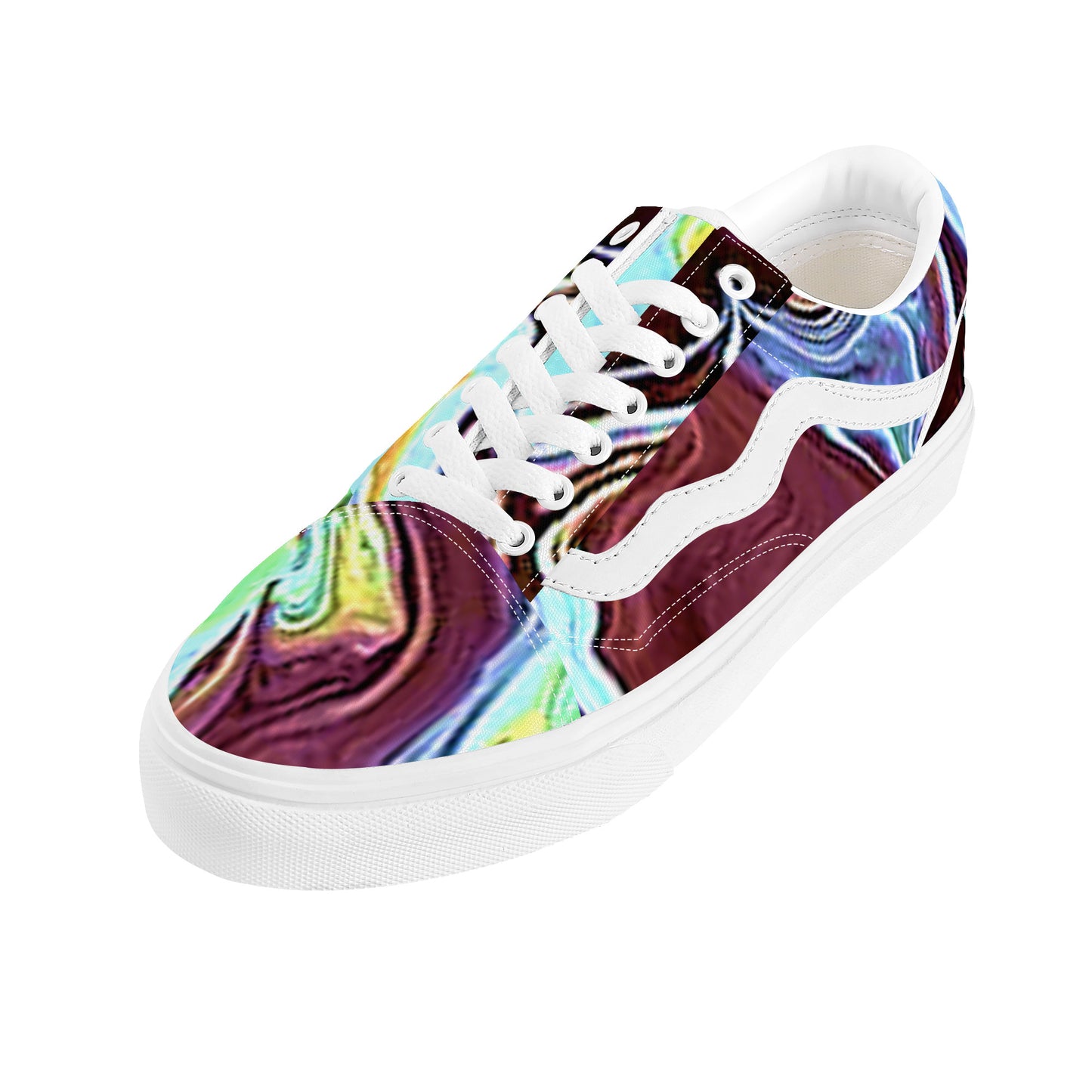 CDEJ Turquoise Marble Low Top Flat Sneaker