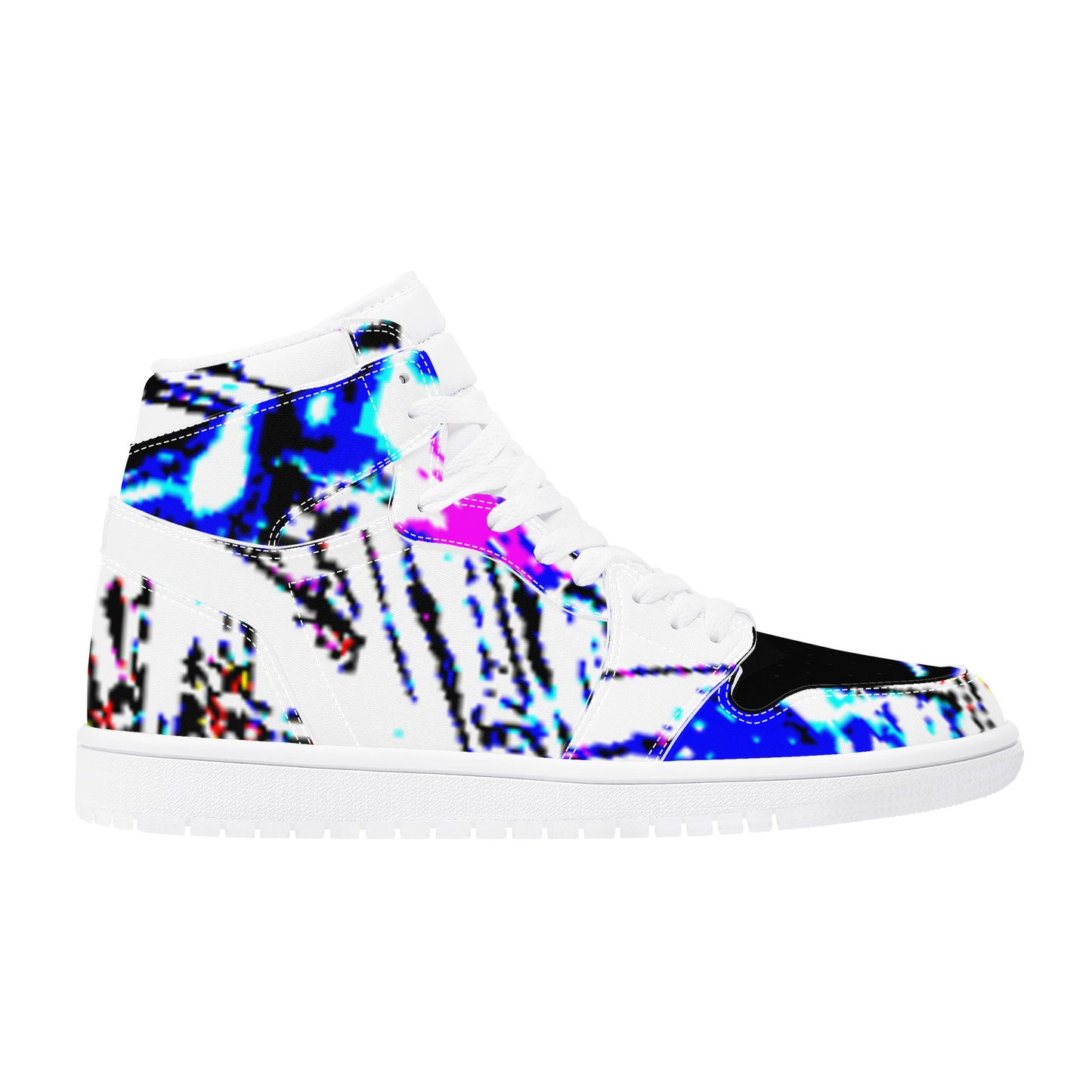 D17 High Top Synthetic Leather Sneaker Faux Baroque