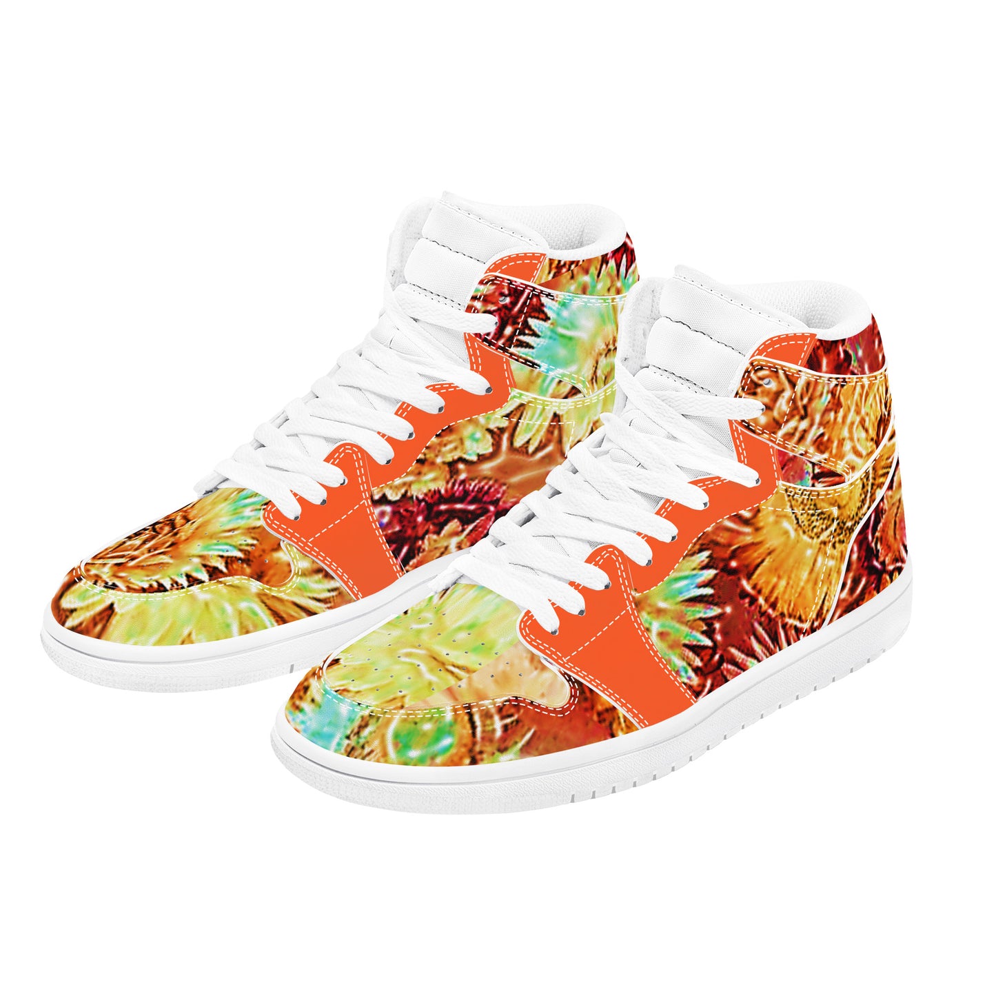 D17 High Top Synthetic Leather Sneaker Floral