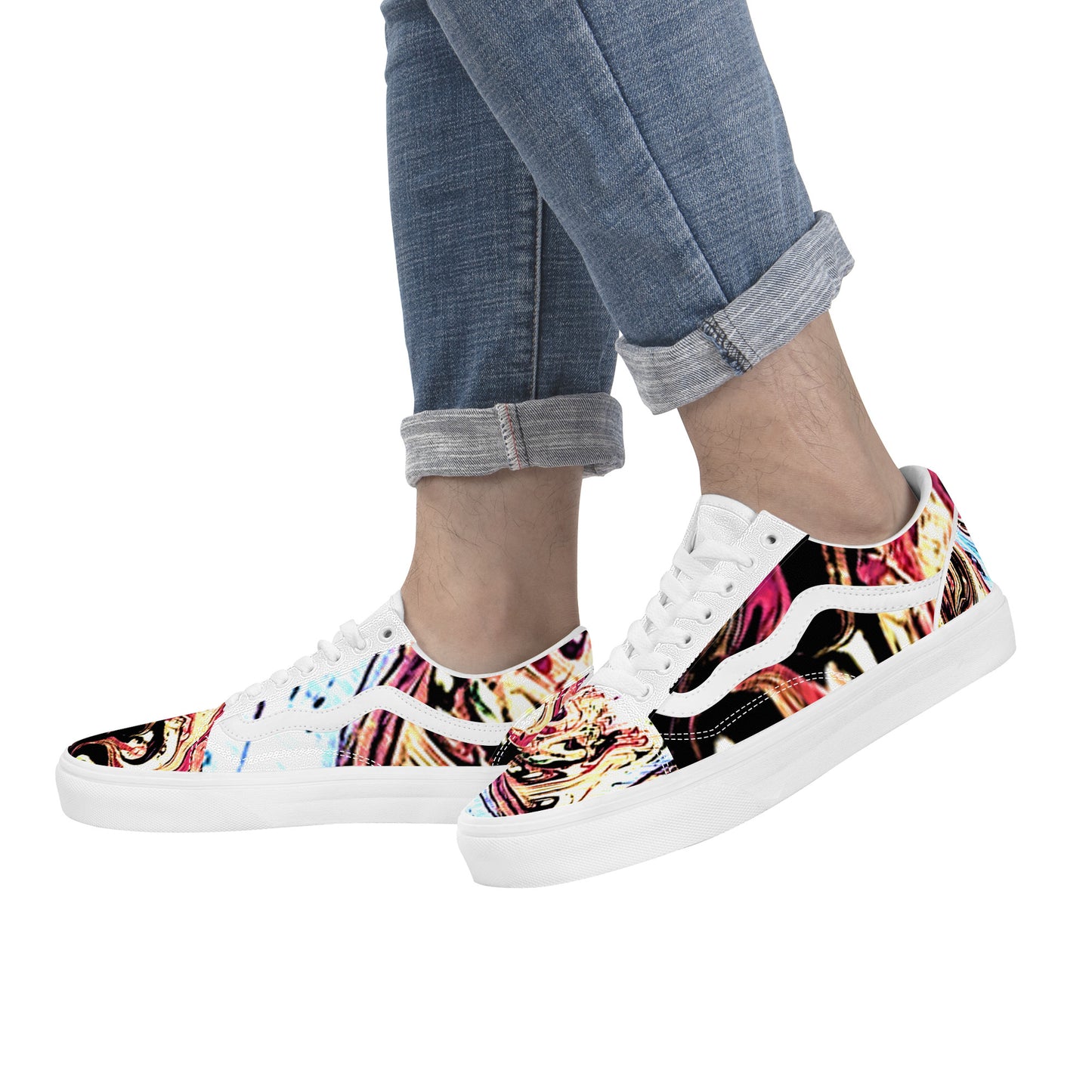 SF_F21 Low Top Flat Sneaker Marble