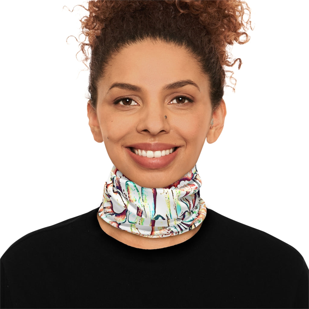 Psycho Print Winter Neck Gaiter With Drawstring