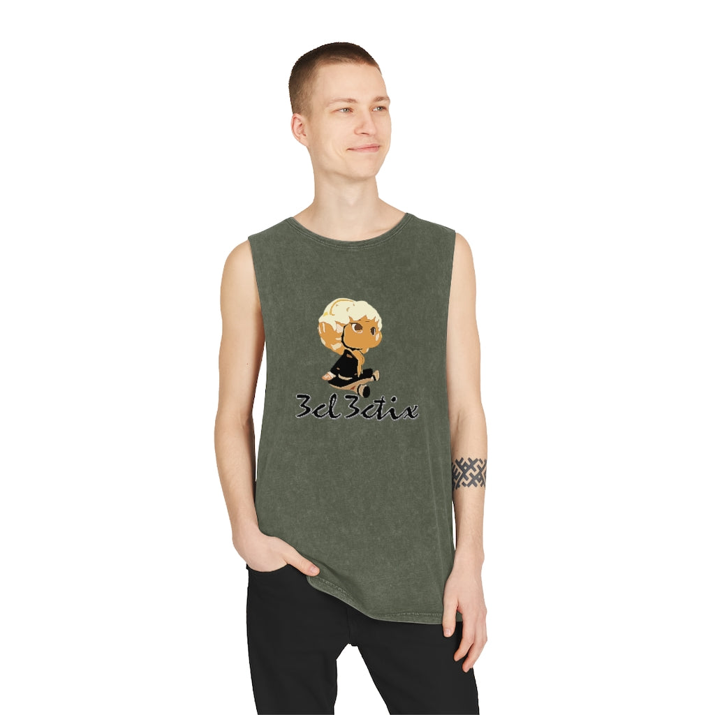 Branded Unisex Stonewash Tank Top