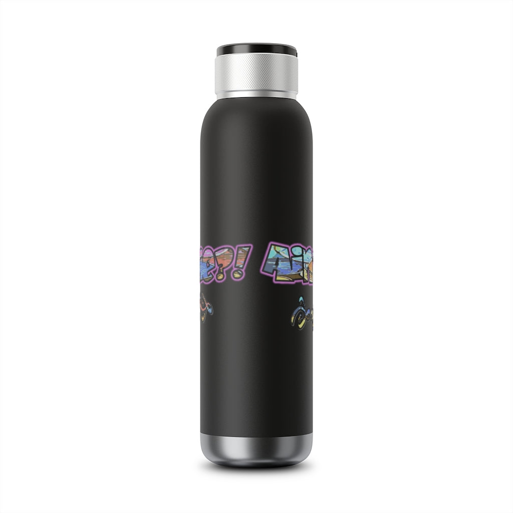 Graphic "Cutie" Soundwave Copper Vacuum Audio Bottle 22oz