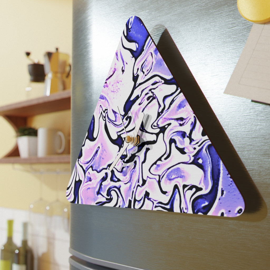 CDEJ Purple Marble Wall Clocks