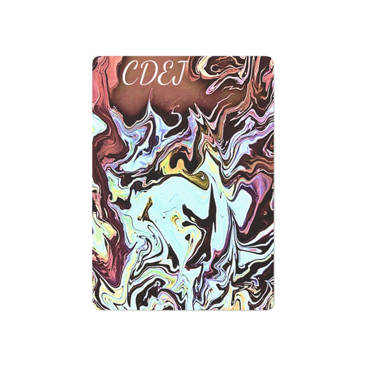 CDEJ Turquoise Marble Custom Poker Cards