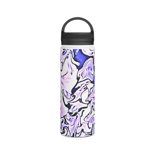 CDEJ Purple Marble Stainless Steel Water Bottle, Handle Lid