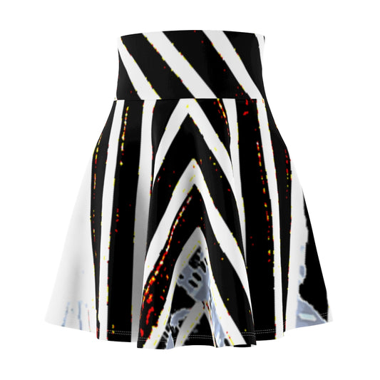 Stripped Women's Skater Skirt