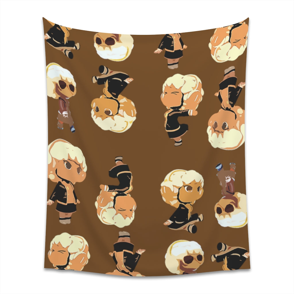 Brown Printed Wall Tapestry