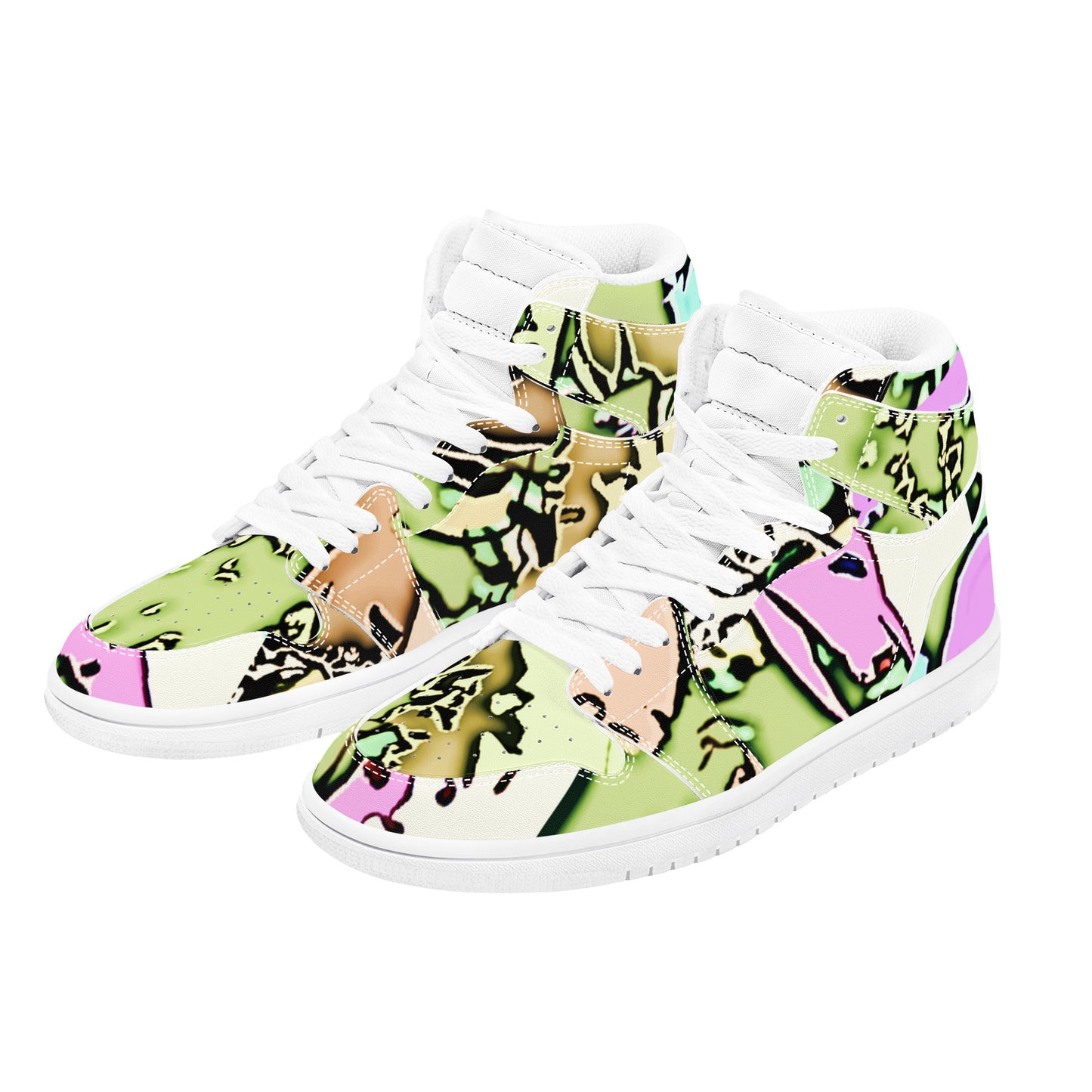 D17 High Top Synthetic Leather Sneaker Afro