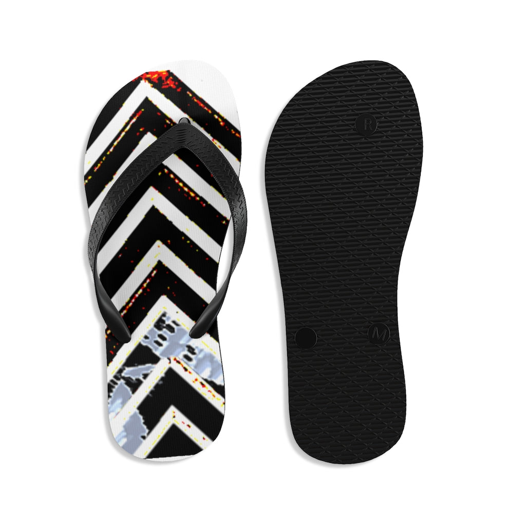 Stripped Unisex Flip-Flops