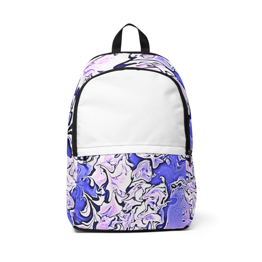 CDEJ Purple Marble Unisex Fabric Backpack