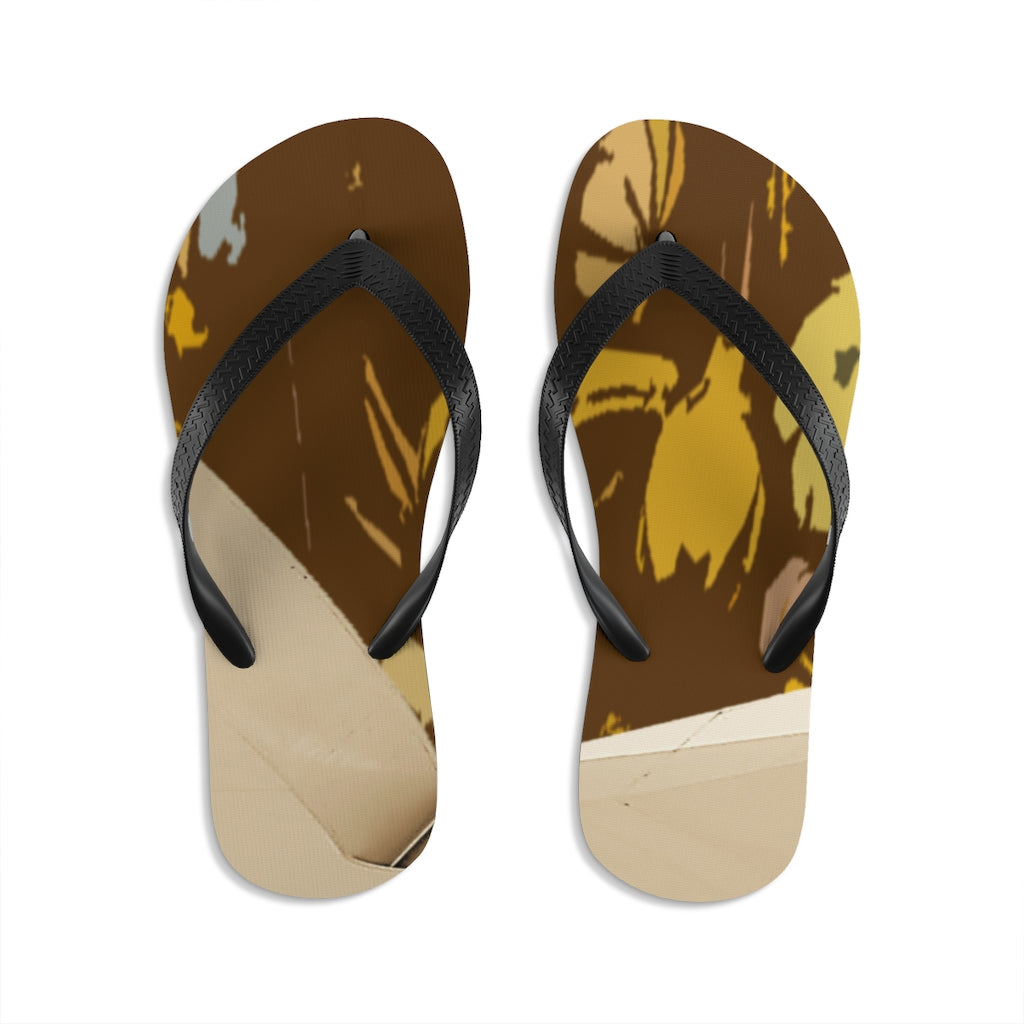 Brown Unisex Flip-Flops