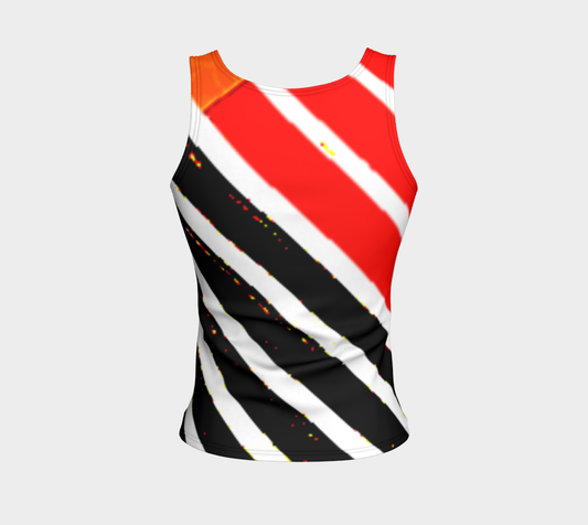 Stripped fitted tank top