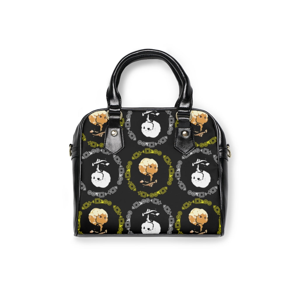 Branded Pattern Shoulder Handbag