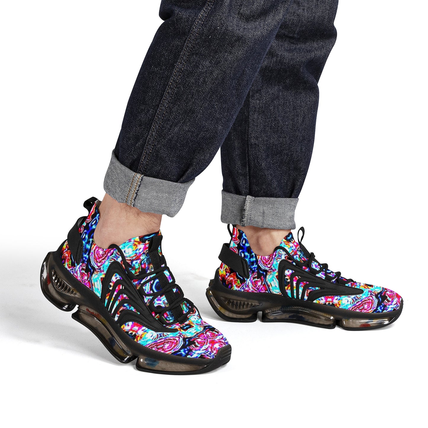 SF_S36 Air Max React Sneakers - Neon Floral