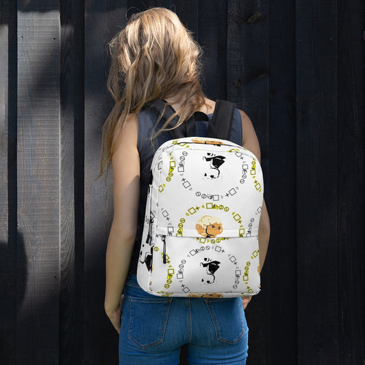 Logo Patterned Backpack