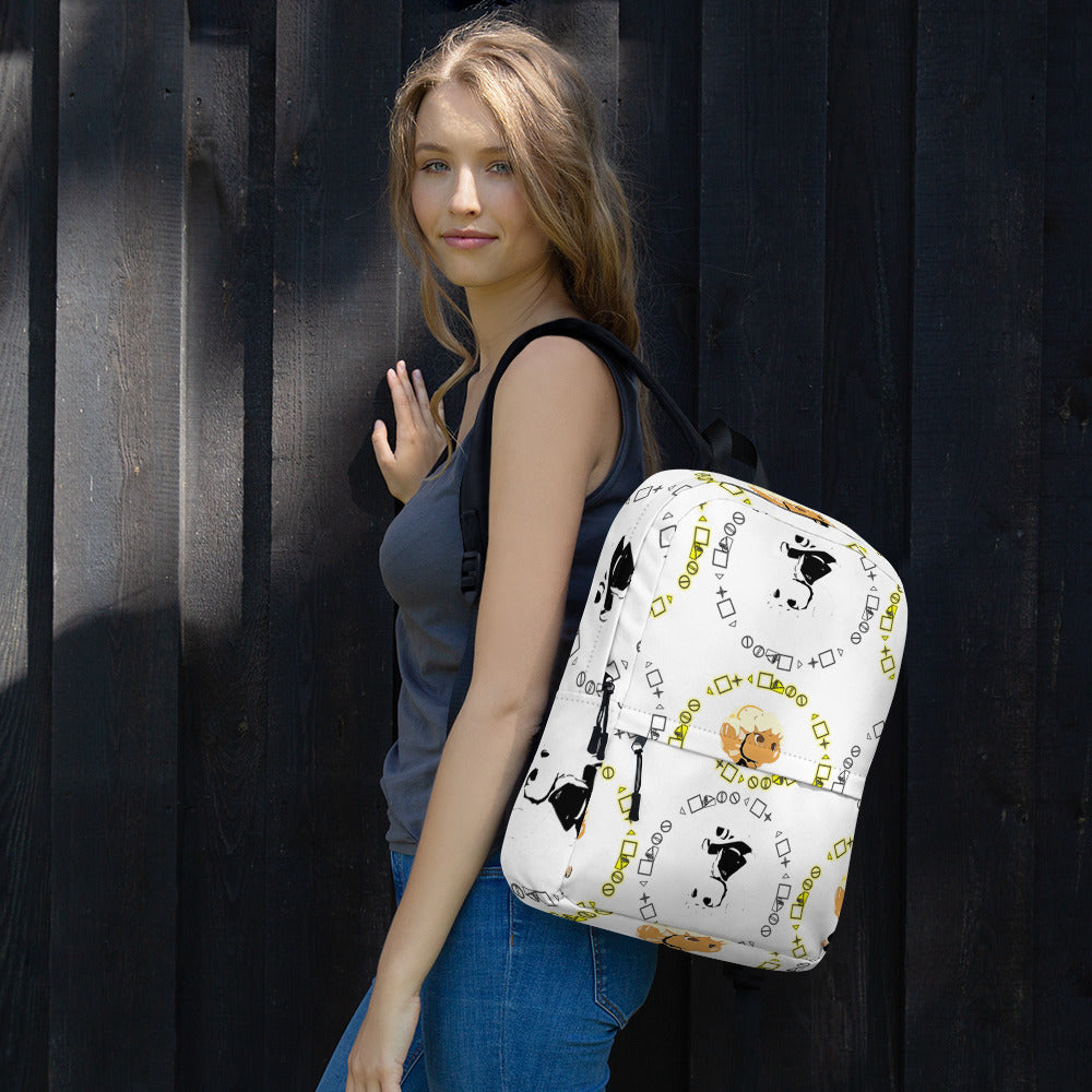 Logo Patterned Backpack