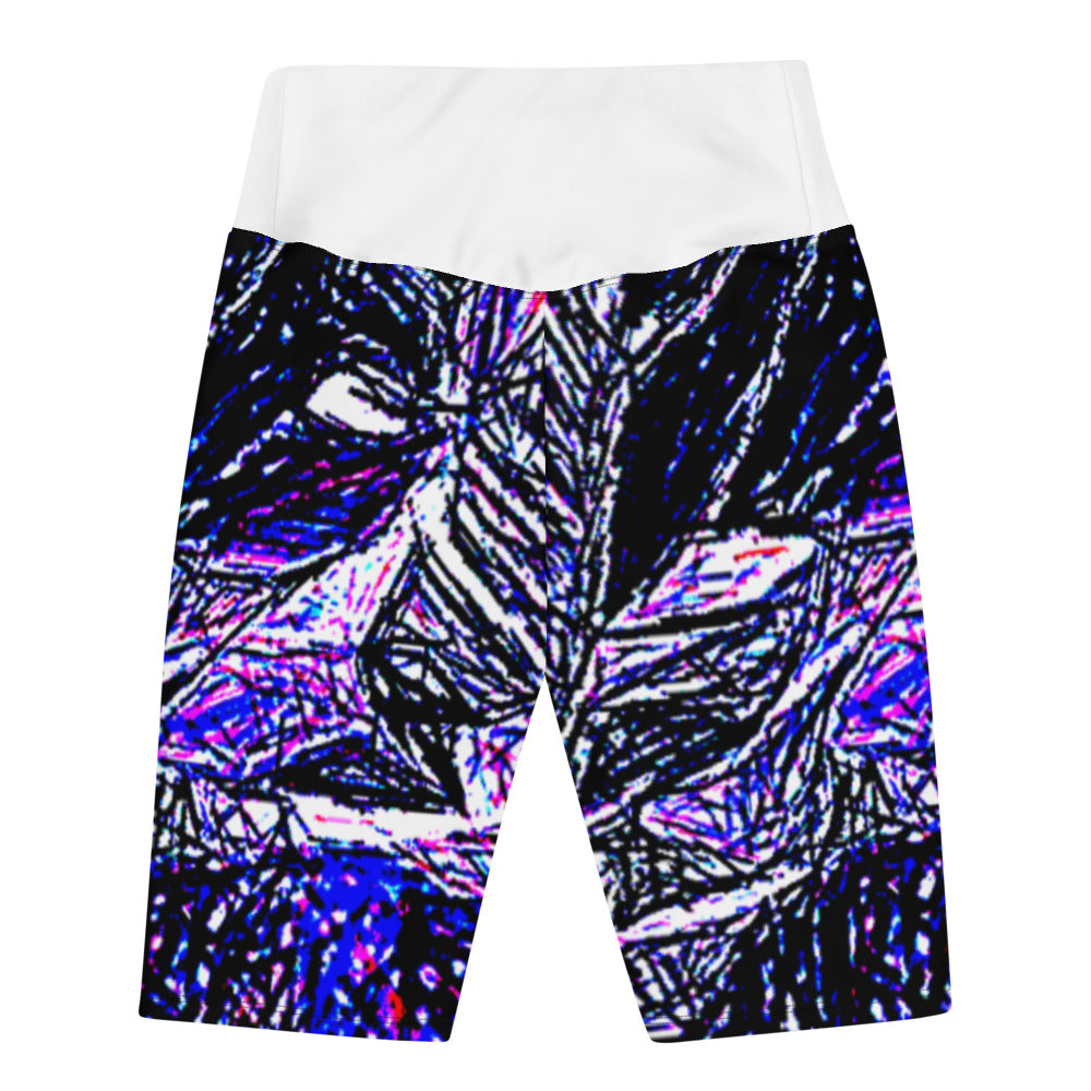 Purple Stencil Biker Shorts