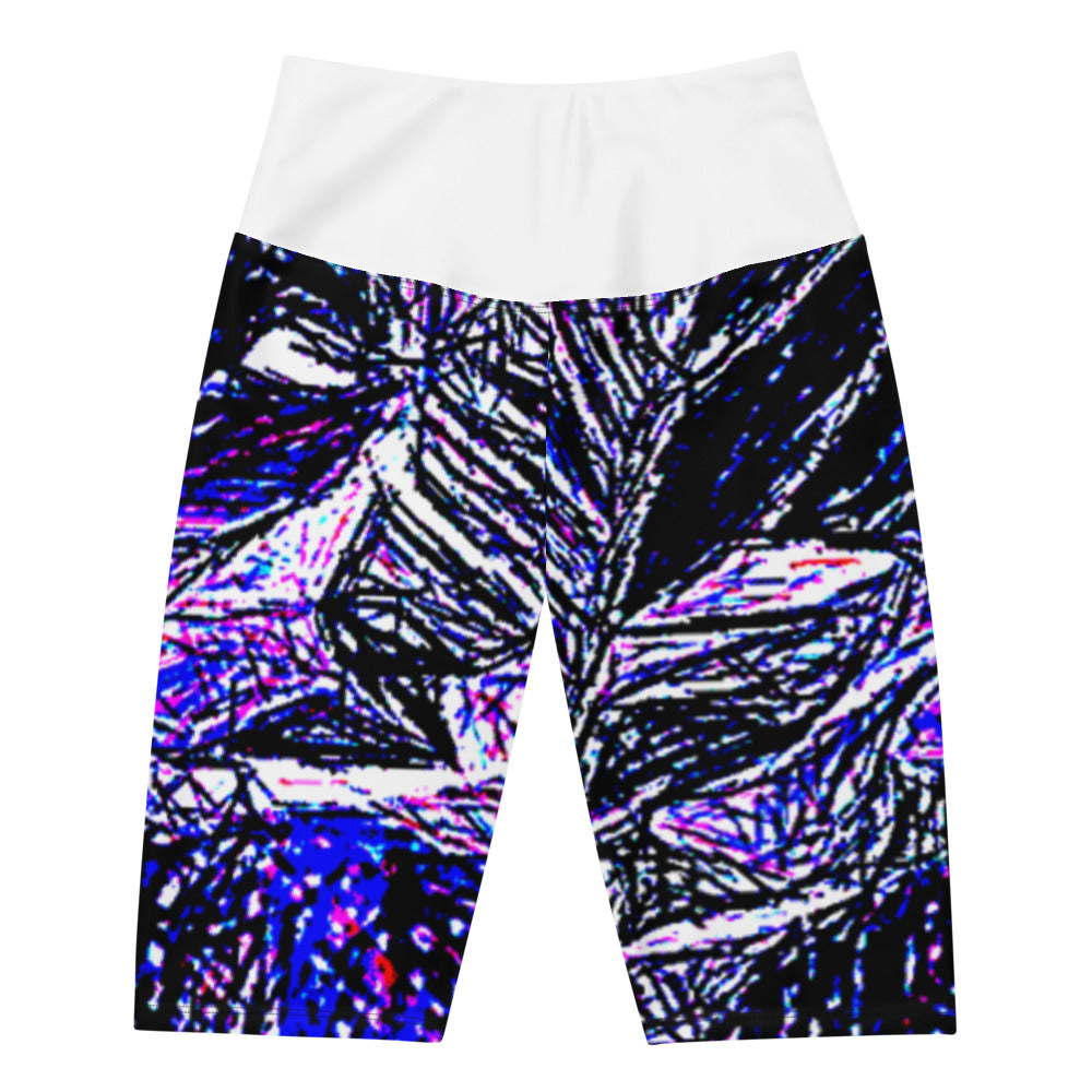 Purple Stencil Biker Shorts