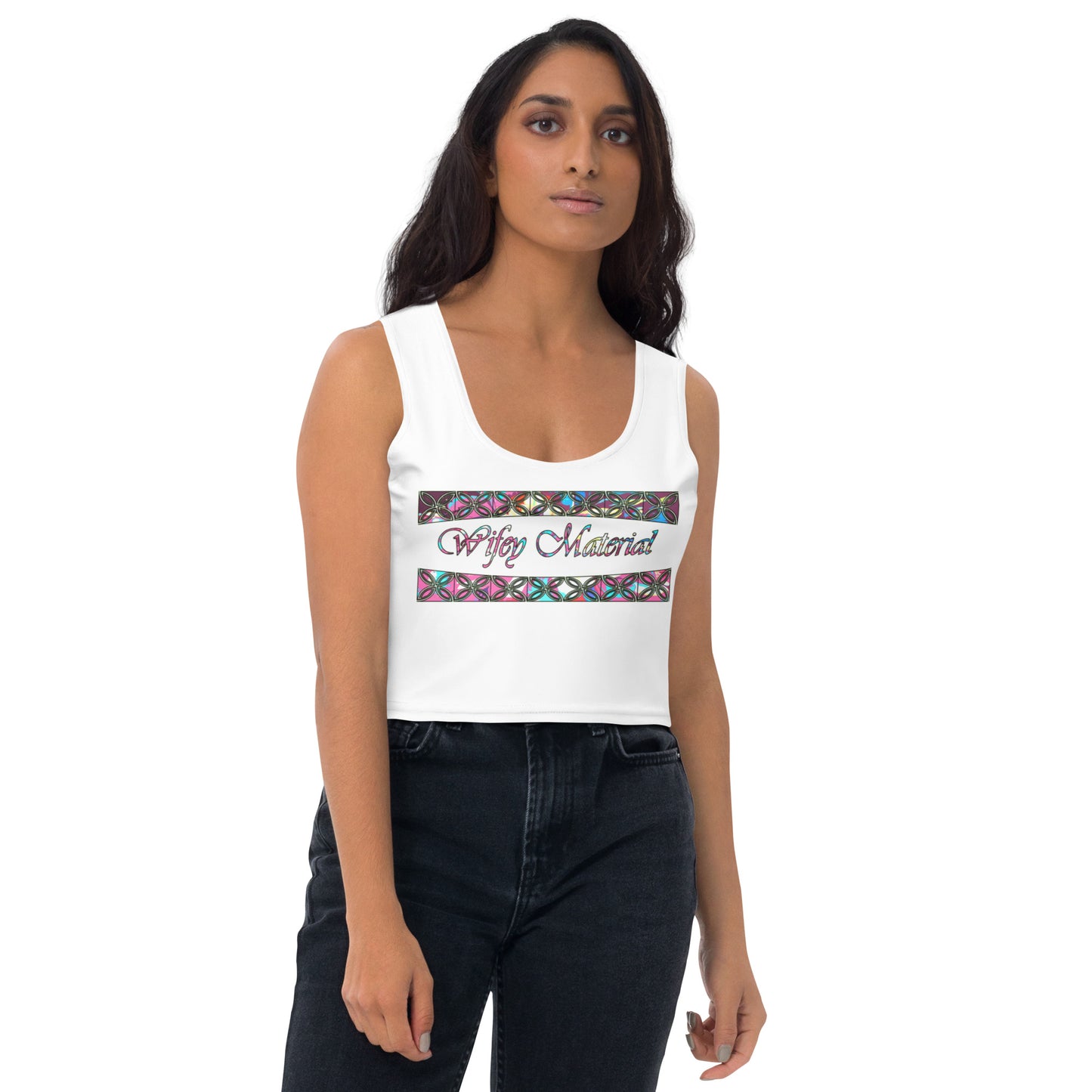 Graphic "Wifey" Crop Top