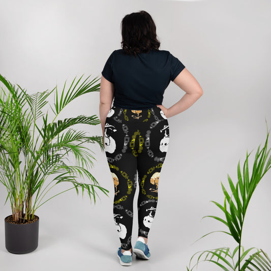 Branded Pattern Plus Size Leggings