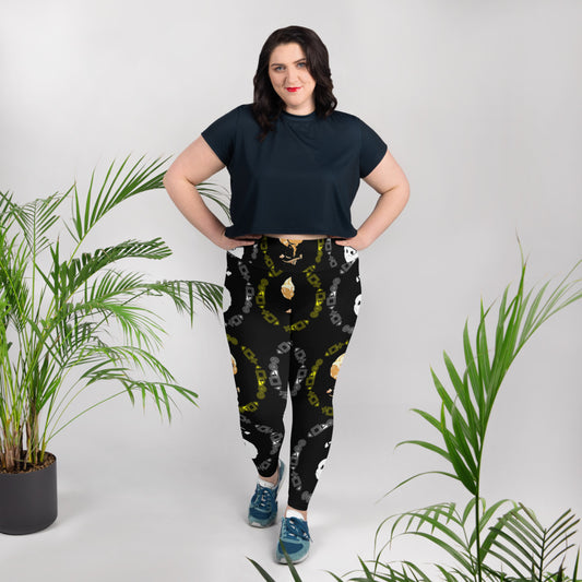 Branded Pattern Plus Size Leggings