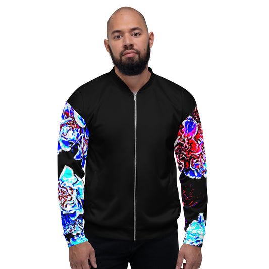 Dark Floral Unisex Bomber Jacket