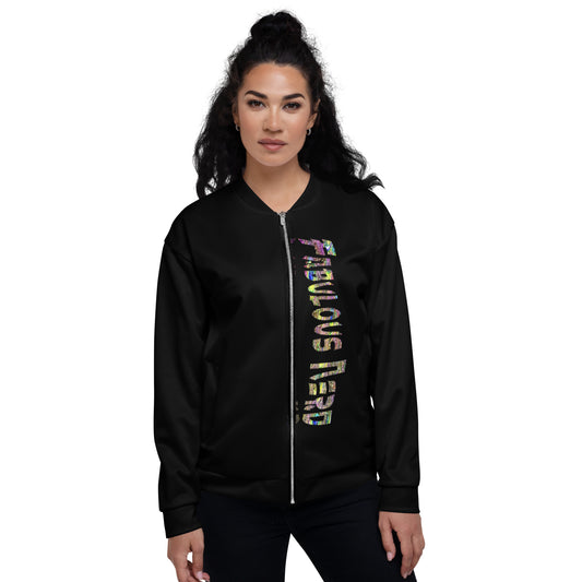 Graphic "Fabulous Nerd" Unisex Bomber Jacket