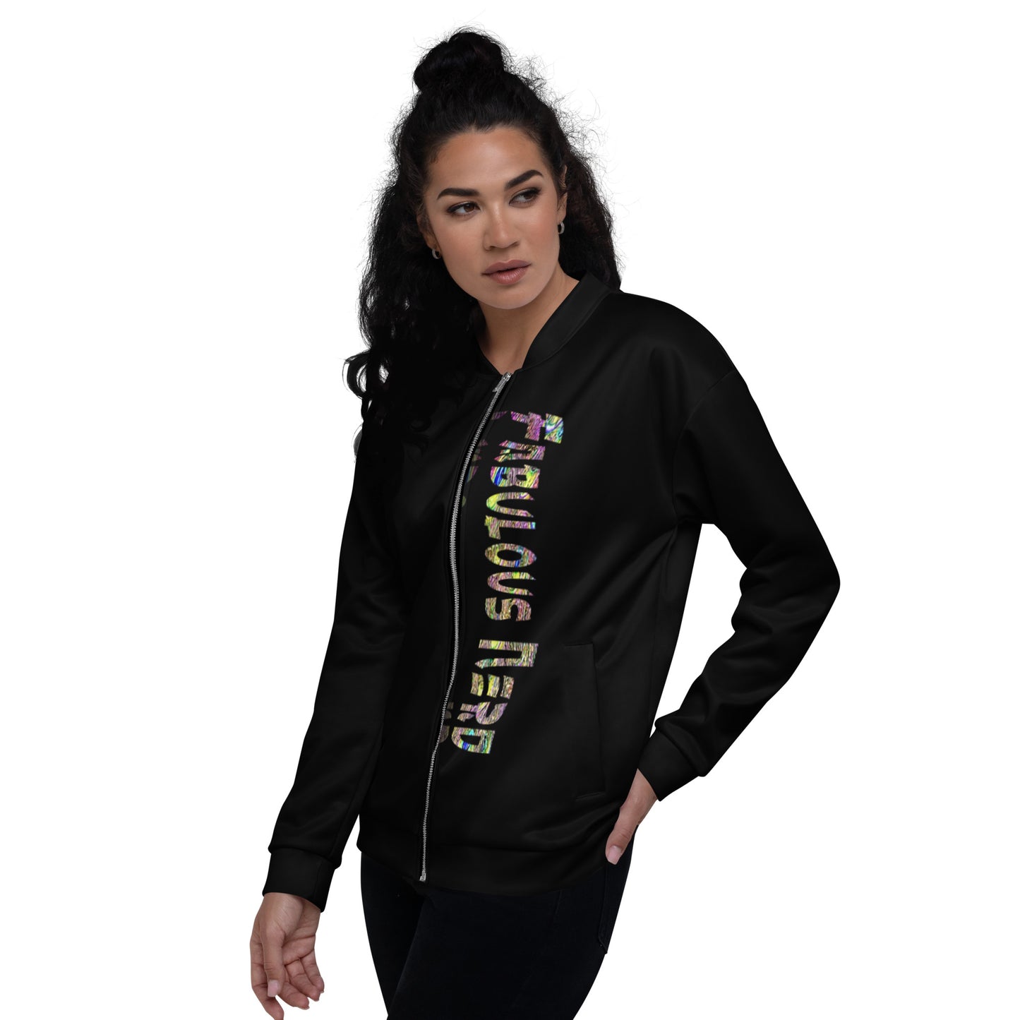 Graphic "Fabulous Nerd" Unisex Bomber Jacket