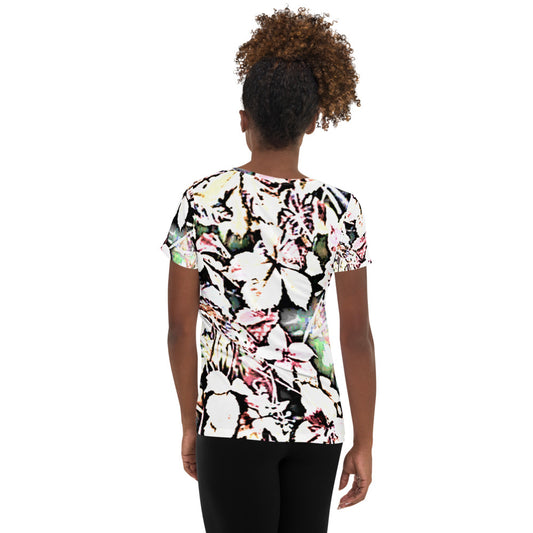 Pink Tropical Women's Athletic T-shirt