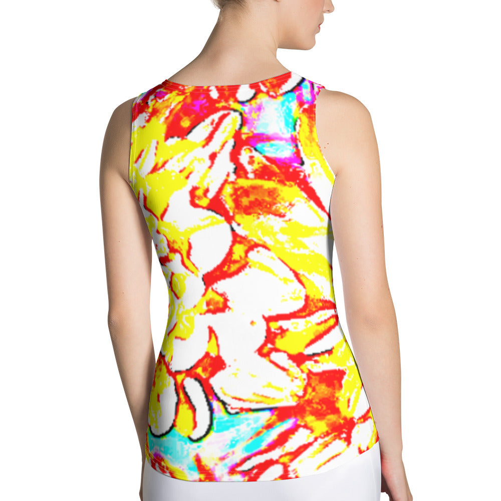 Psychedelic Sublimation Cut & Sew Tank Top