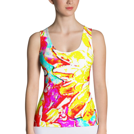 Psychedelic Sublimation Cut & Sew Tank Top