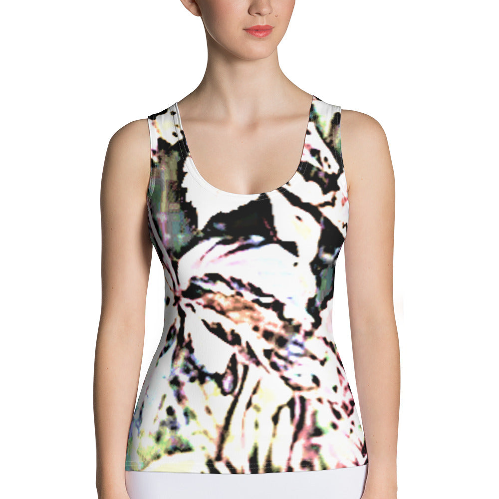 Pink Tropical Sublimation Cut & Sew Tank Top