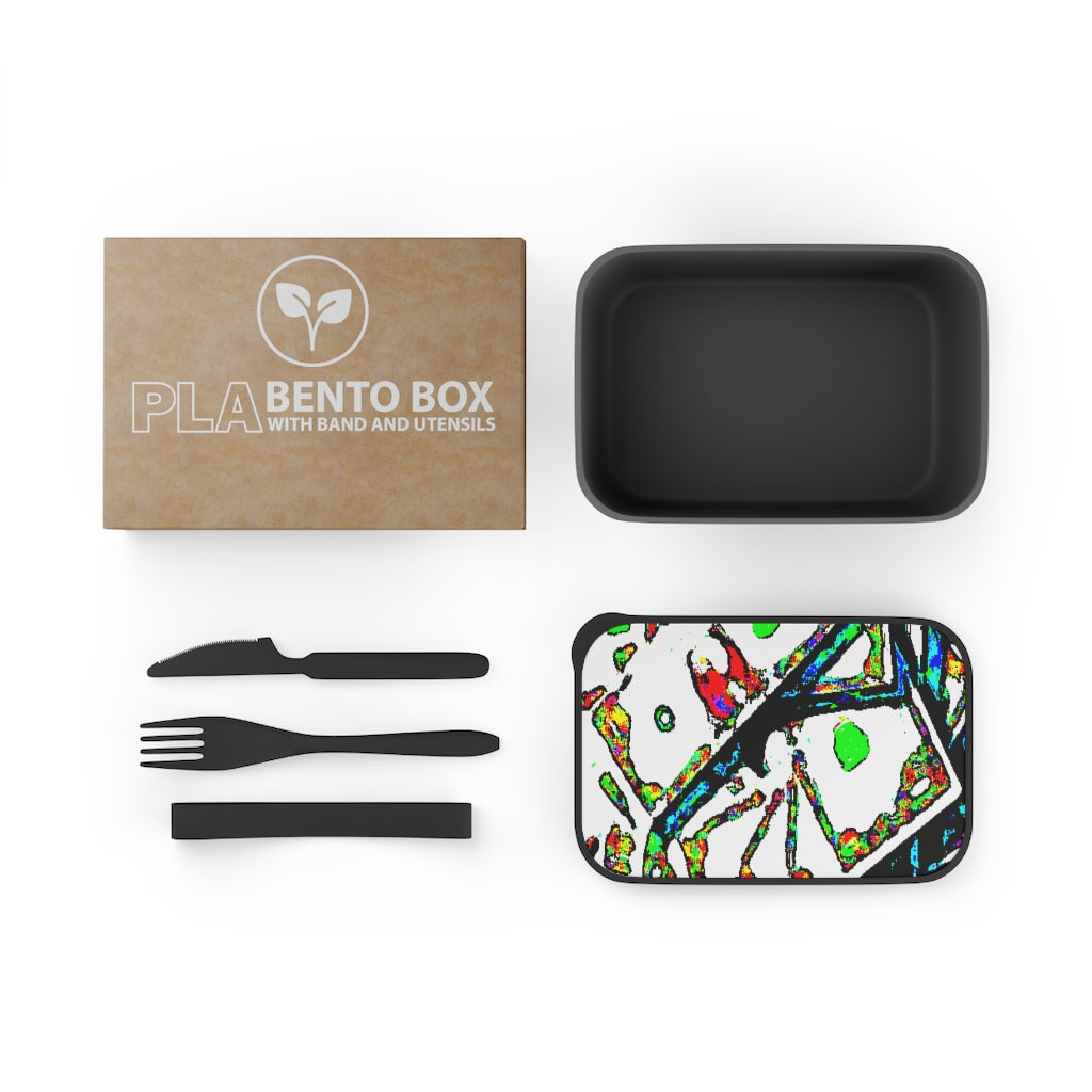 Painted Money PLA Bento Box with Band and Utensils