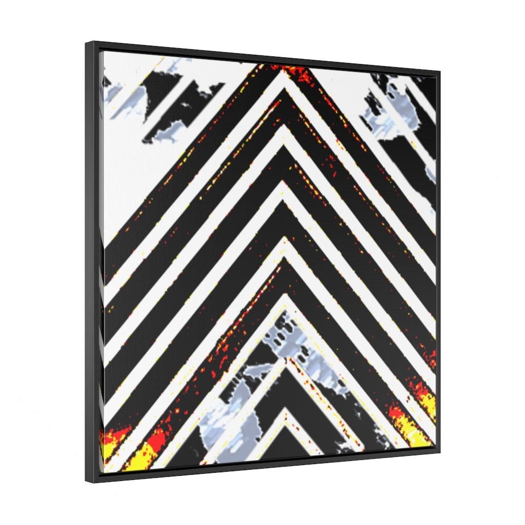 Stripped Gallery Canvas Wraps, Square Frame